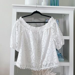 Lilly Pulitzer Raylee Eyelet Off-The-Shoulder Top